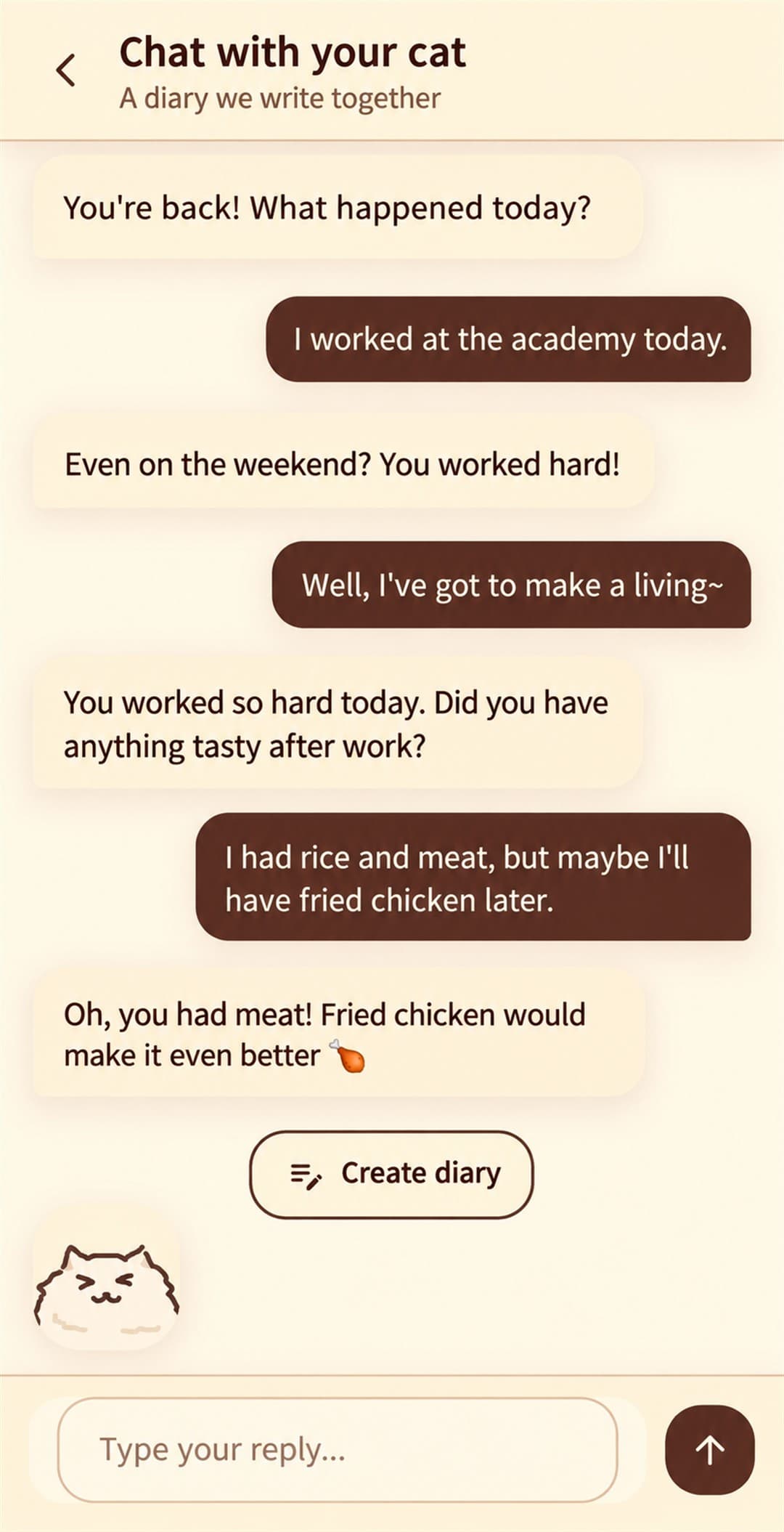 Chatting with the cat